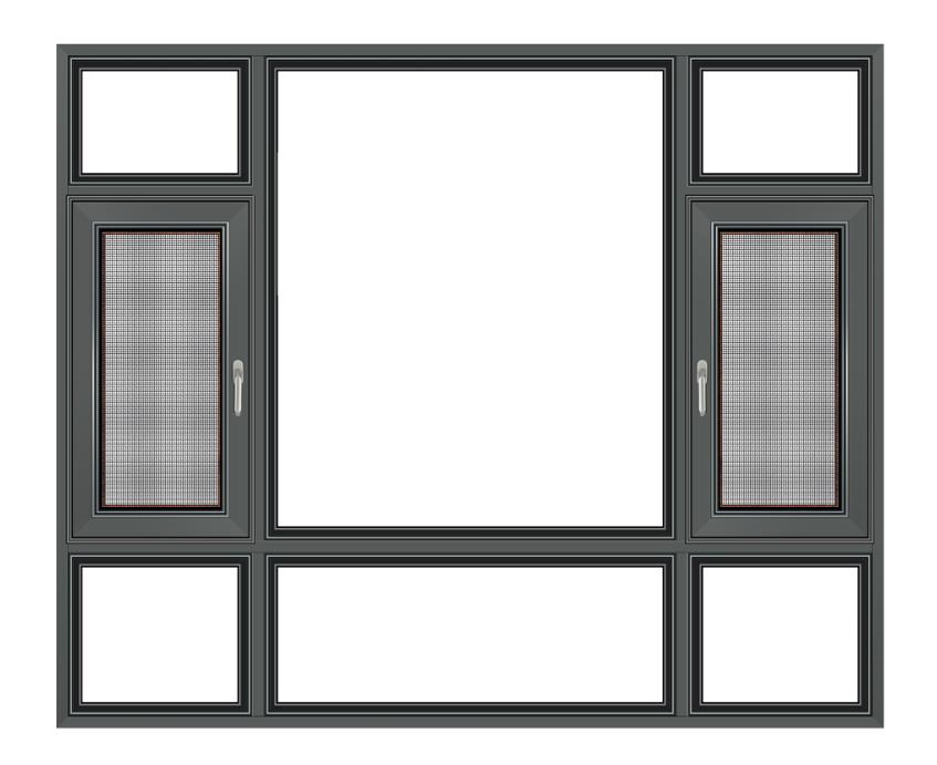 米兰系列90窗纱一体断桥窗