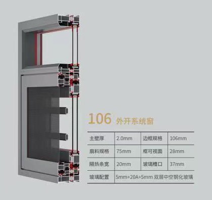 106外开系统窗